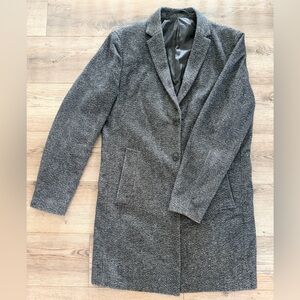 Jack & Jones Premium Men's Gray Wool Coat. Size L but fits more like a Medium.
